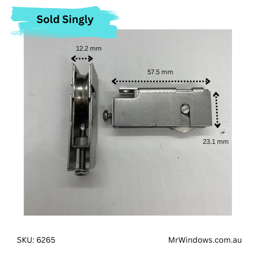 Sliding Door Roller Carriage & Roller SS - sold singly