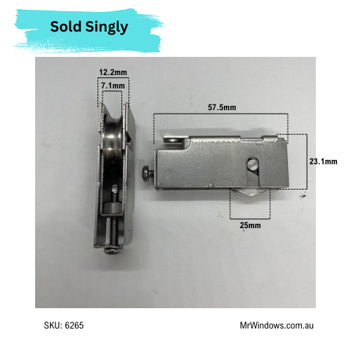 Sliding Door Roller Carriage & Roller SS - sold singly