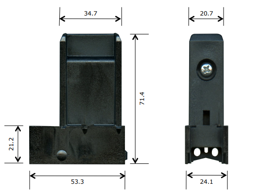 Bradnams Airlie Sliding door 80 & 140 series - Kit connector meeting Female Sill