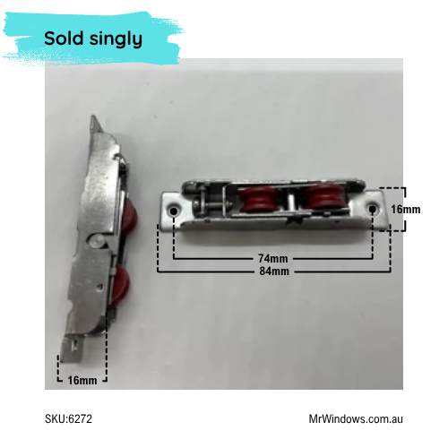 Sliding door roller - suits double glazed suit - imported