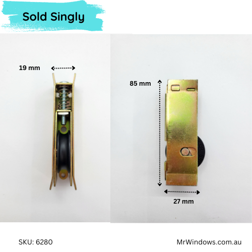 Sliding door carriage - Adjustable - Single