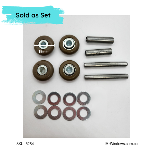 Cavity roller replacement and axle kit  - suits obsolete Hume series