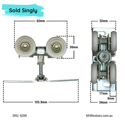 Triumph roller trolley - Heavy duty - 30mm diameter roller