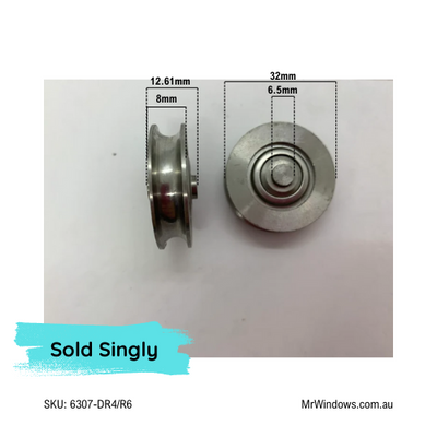 Rollers only - Stainless steel - SHORT axel - Sold singly