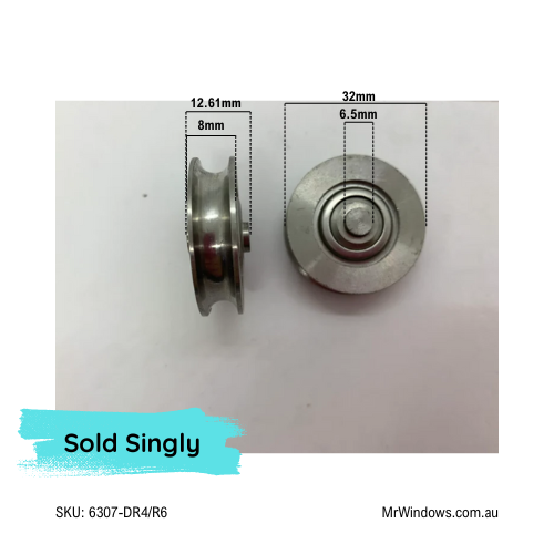 Rollers only - Stainless steel - SHORT axel - Sold singly