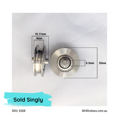 Rollers only  - Stainless steel -  LONG axel