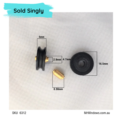 Window roller and axel - DR13 Roller With DR100 Axle - sold singularly