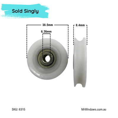 Roller only - No axle - Sold Singly