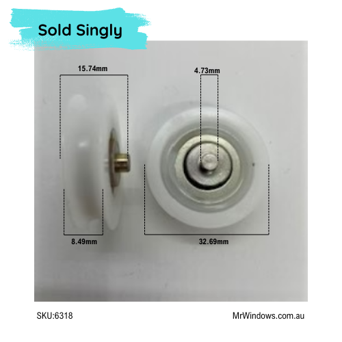 Roller ONLY - suits Robb & Brown doors SKU 6213 - Sold singly