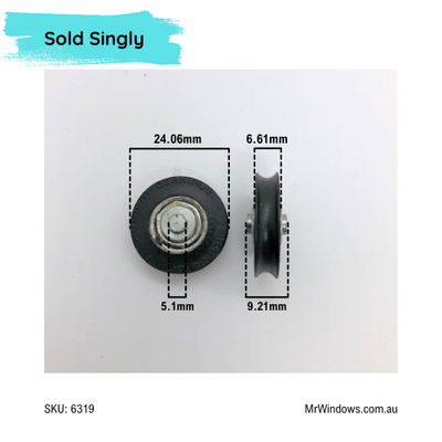 Roller only - suits Dowell, Nu-look sliding door carriage