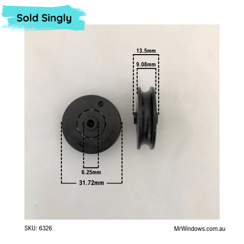 Roller only - suits Bradnams early screen doors - Sold singly