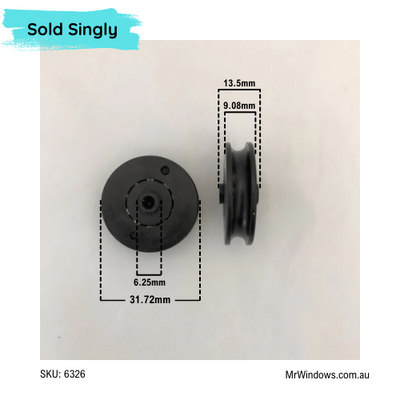 Roller only - suits Bradnams early screen doors - Sold singly