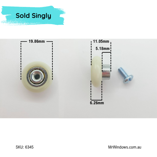 Shower Roller - suits Shower screens and more - Sold singly