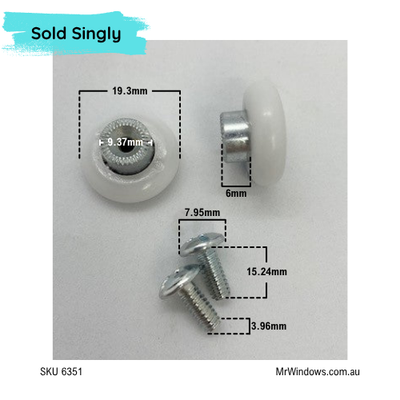 Shower Roller - Radial - Suits Ezyglide, Boral Elite