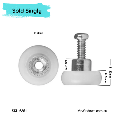 Shower Roller - suits Boral Elite screens and more - Sold singly