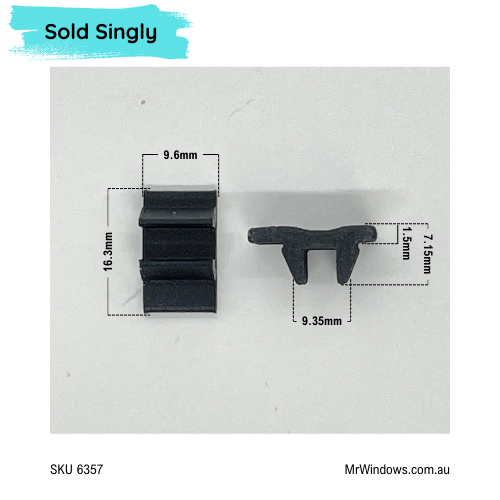 Sliding Window Guide Sliding window head guide - suits Dowell - sold singly – Mr Windows AU