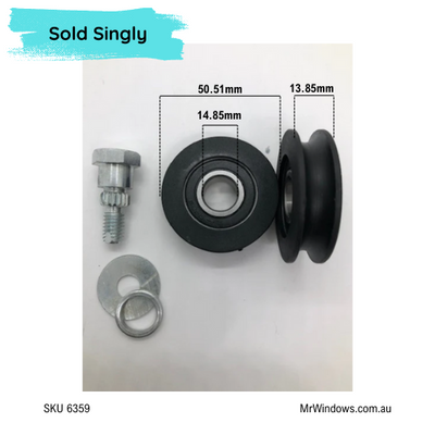 Roller bearing and Axel set only - suits top hung door hanger