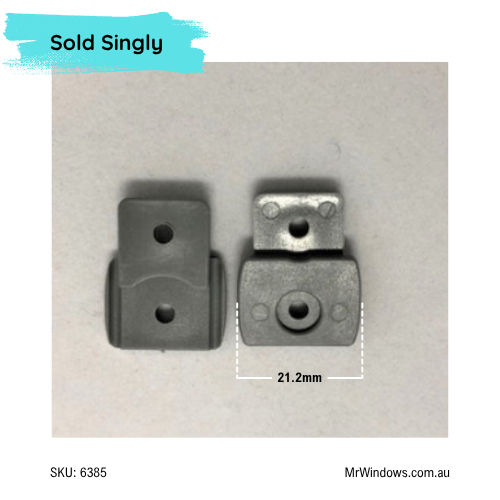 Guide Block - suits Screen Doors - 21.2mm wide - Grey  or White - Sold singly