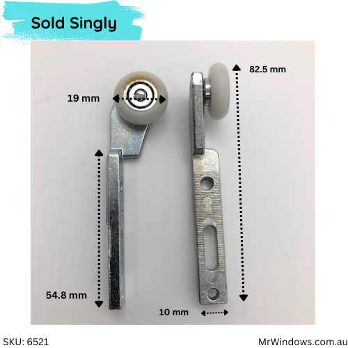 Screen Door Roller - Top Hung - suits Bradnams - SET