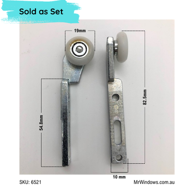 Screen Door Roller - Top Hung - suits Bradnams - SET