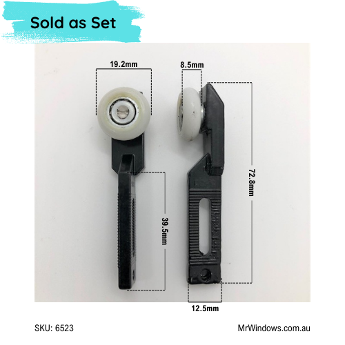 Screen Door Roller - Top Hung - Sold as SET