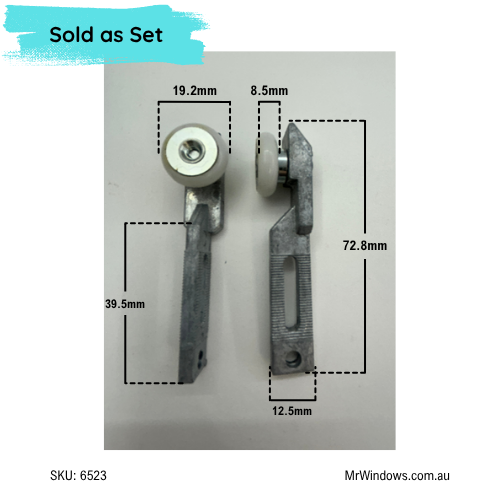 Screen Door Roller - Top Hung - Sold as SET