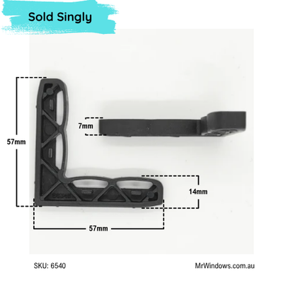 Fly Screen Corner Stake Block  - suits Bradnams windows - sold singly