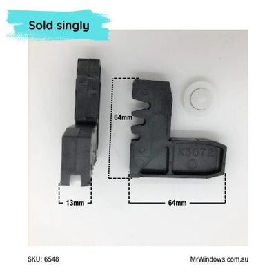 Corner stake - suits Comalco sliding screen doors