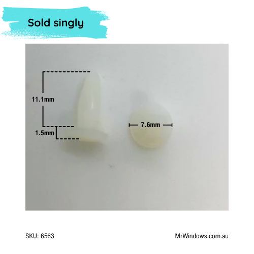 Canoe buttons / W clips / W buttons - stops rattling security and insect screens