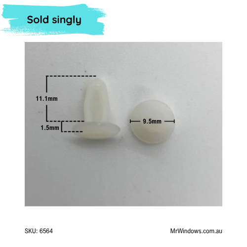 Canoe buttons / W clips / W buttons - stops rattling security and insect screens