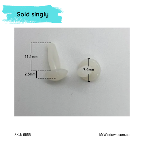 Canoe buttons / W clips / W buttons - stops rattling security and insect screens