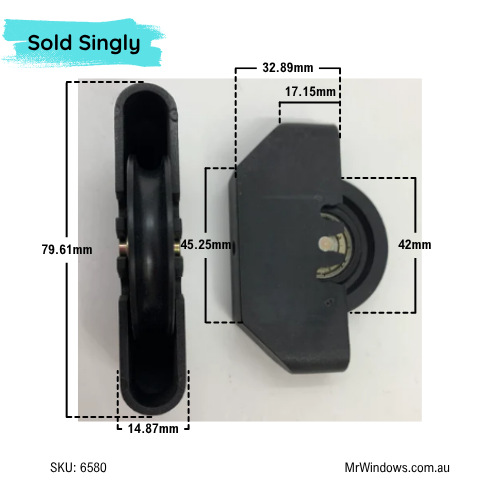 Robe Rollers - suits Dowell sliding robes - Sold singly