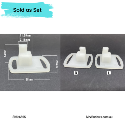 GUIDE SET to suit sliding wardrobes - LH & RH