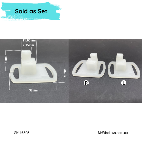 GUIDE SET to suit sliding wardrobes - LH & RH