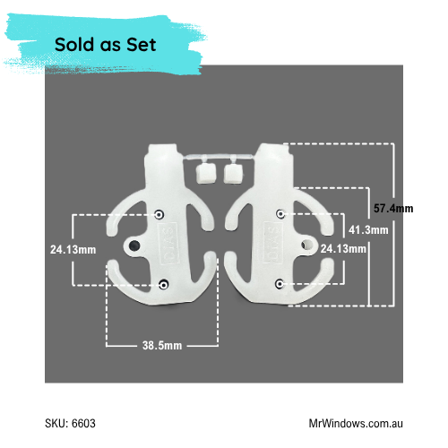 Guides to suit sliding wardrobes - SET