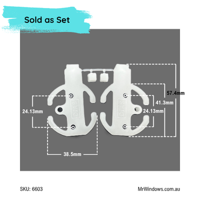 Guides to suit sliding wardrobes - SET