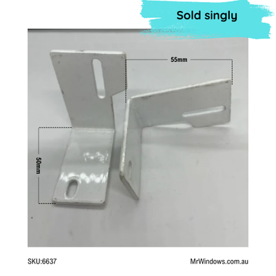 Sliding door guide - suits old Wunderlich doors - TOP - RH - White