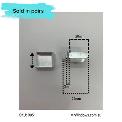 Flyscreen Cross Brace Clip - sold as a pair