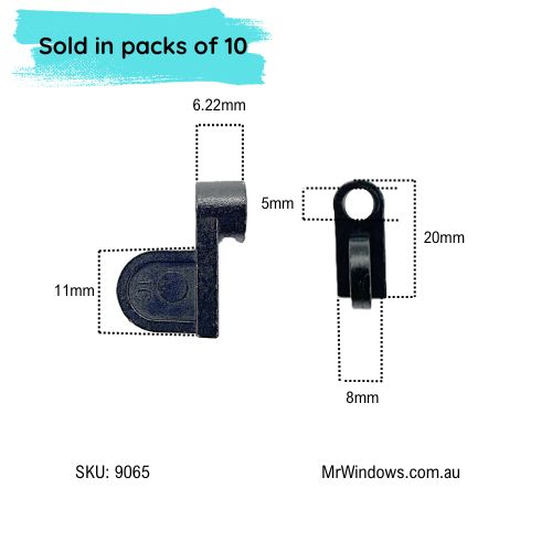 Fly screen swivel clip - metal