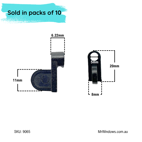 Fly screen swivel clip - metal