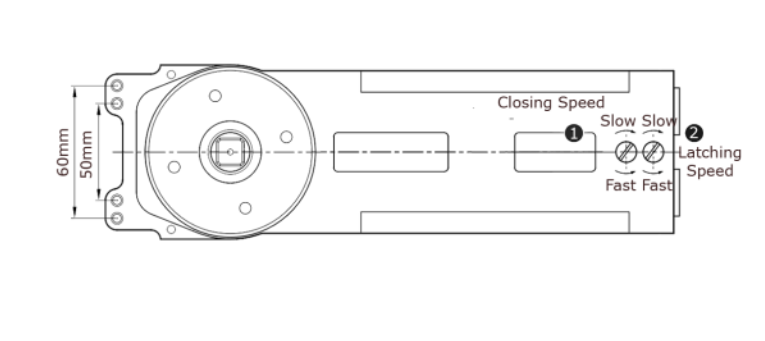 LOCKWOOD 9853N non-hold open TRANSOM closer