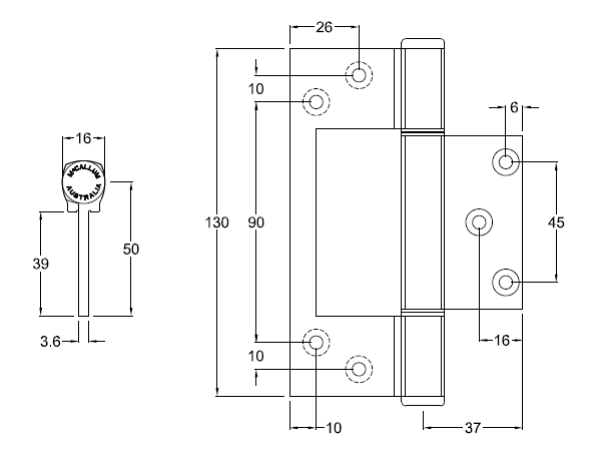 McCallum Heavy Duty Interfold Hinge 5 Series SPECIAL ORDER IN STOCK