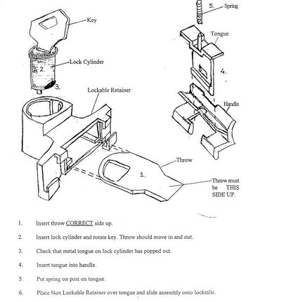 Window handle - suits A & L sliding windows handles QLD- Sold singly