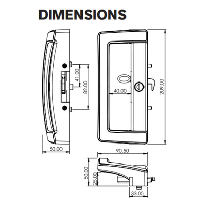 Sliding Door Lock - Boston - Polesium