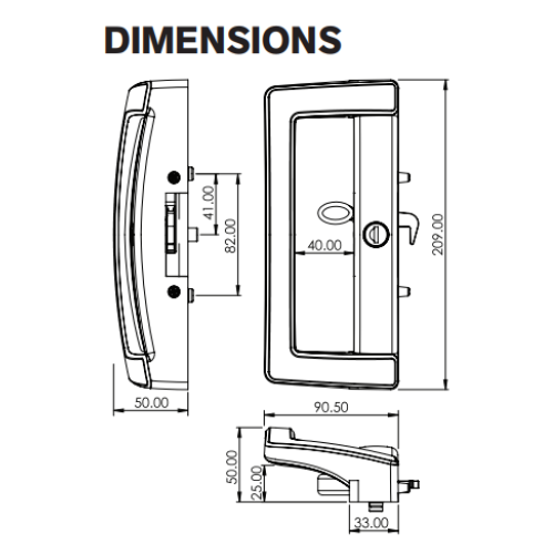 Sliding Door Lock - Boston - Polesium