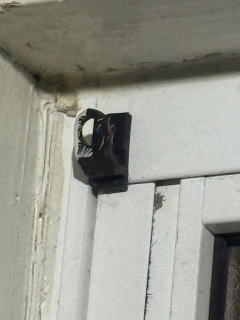 Flyscreen Top Hinge Hook - suits Boral, Dowell windows - sold in packs of 10