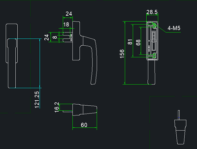 Casement handle - Kinlong multipoint window lock - SPECIAL ORDER