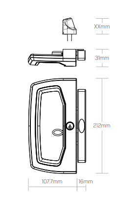 Sliding door lock - Caprice - Capral exclusive product