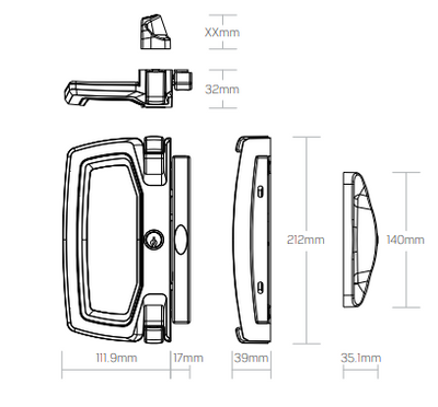 Sliding door lock - Caprice - Capral exclusive product