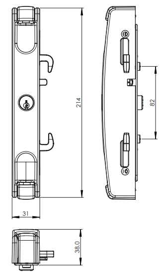 Sliding Door Deadlock - CAREY - AWS and Trend replacement